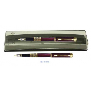 Ручка REGAL 35 перьевая (серия Charles) в футляре, бордовый корпус 